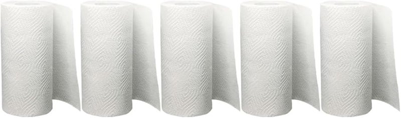 مناشف المطبخ الورقية البيضاء من جالبادا 5 لفات من عجينة الخشب الناعمة للتنظيف وتجفيف اليدين - Image 1